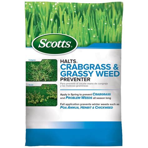 Scotts Halts Crabgrass And Grassy Weed Preventer Scotts