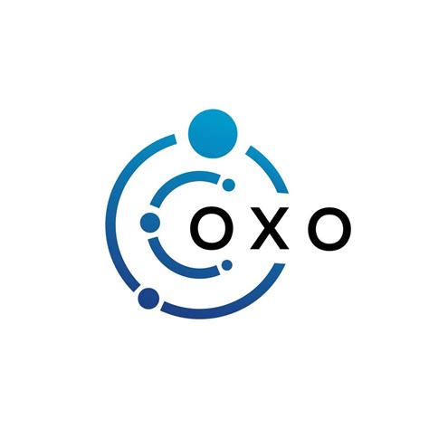 diseño de logotipo de tecnología de letras oxo sobre fondo blanco. oxo ...