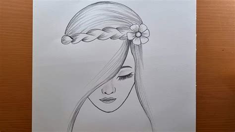 Dibujo fácil de chica triste Cómo dibujar una chica hermosa Dibujo a