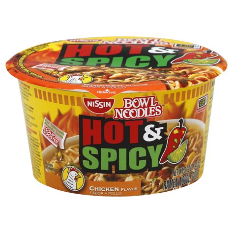 Nissin Bowl Noodles Ramen Noodle Soup Hot And Spicy Chicken Flavor 3 32