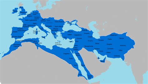 The Roman Empire At Its Maximum Extent In The Year 1383 AUC Under