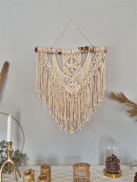 Makramee Wandbehang geknüpfter Wandschmuck Boho Dekoration Etsy de