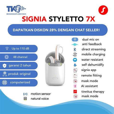 Jual Alat Bantu Dengar Signia Styletto X Slim Ric Channel Bluetooth