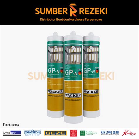 Jual Silicone NETRAL Lem Kaca Silikon Glass Sealant GP GPN WACKER