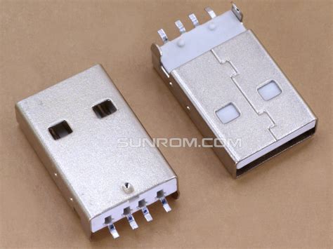 Usb A Type Plug Male Pcb Smd Pins Sunrom Electronics