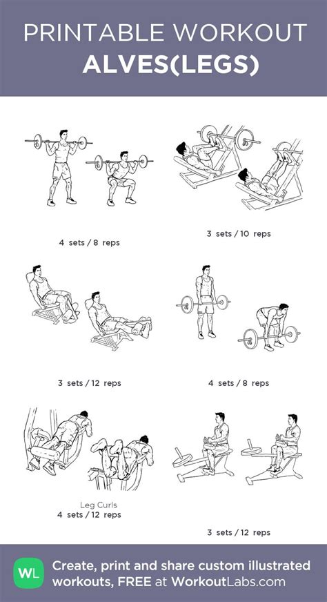 Alves Legs My Custom Printable Workout By Workoutlabs Workoutlabs