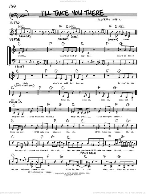 I Ll Take You There Sheet Music Real Book With Lyrics PDF