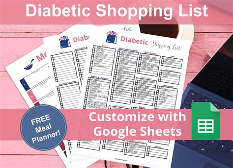 Diabetic Food List Diabetic Grocery List Free Meal Planner - Etsy