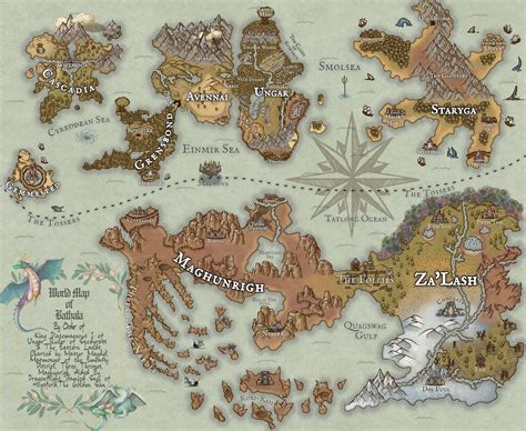 Custom DND Hand Painted World Map Large, Custom Asset Creation, Color ...