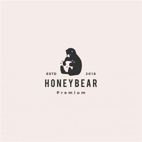 Premium Vector Honey Bear Logo Bear Logo Design Bear Logo