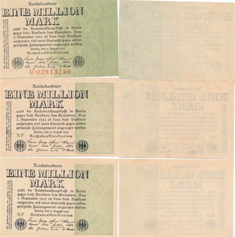 Deutsches Reich Deutschland Million Mark Reichsbanknote St Ck