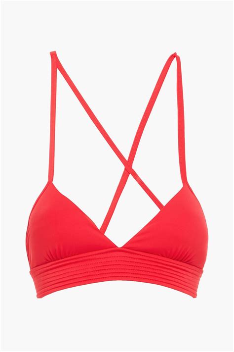 Seafolly Lace Up Quilted Triangle Bikini Top The Outnet