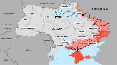 Térképen mutatjuk hogyan alakulnak át az orosz ukrán háború frontvonalai