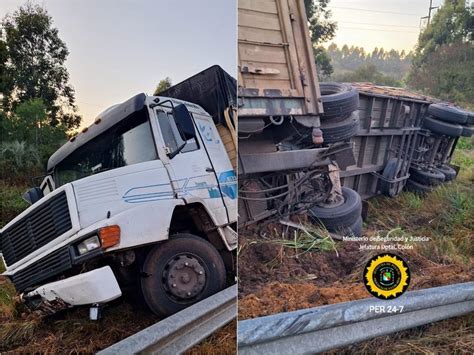 Un camión volcó en la autovía 14 Mercurio Noticias