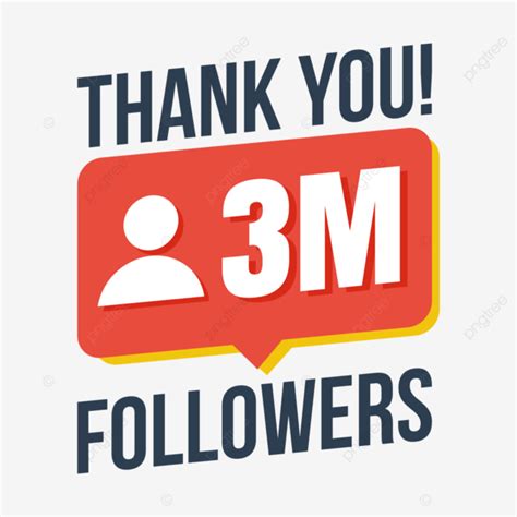 3m Followers Thank You 3m Followers Thank You Vector 3m Subscribers