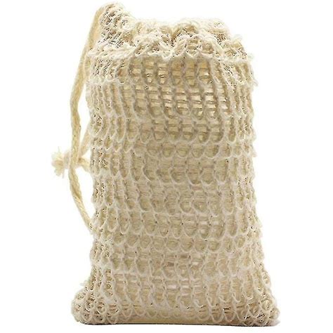 Pcs Natural Sisal Soap Bag Exfoliating Saver Pouch Holder Ssxjv