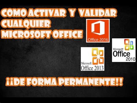 Tutosdel Como Activar Y Validar El Microsft Office Cualquier Version