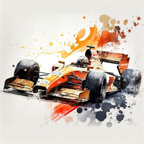 Premium Photo Watercolor Sports Formula 1 Racing