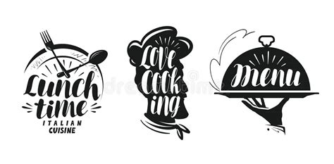 Cooking Cuisine Logo Icon And Label For Design Menu Restaurant Or