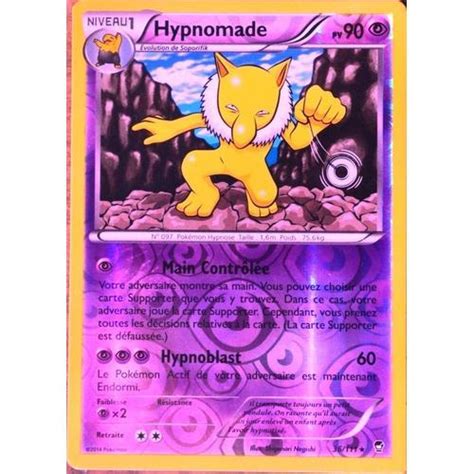 Carte Pok Mon Hypnomade Pv Rare Reverse Xy Xy Poings