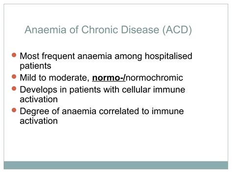 Anemia of chronic disease | PPT