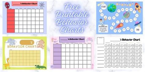 16 Helpful and Free Printable Behavior Charts