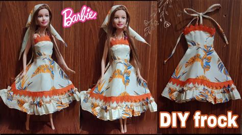 Making Beautiful Doll Frock With Ruffle Doll Dress Making Easya Doll