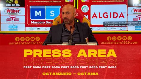 PRESS AREA CALABRO NEL POST GARA DI CATANZARO CATANIA YouTube