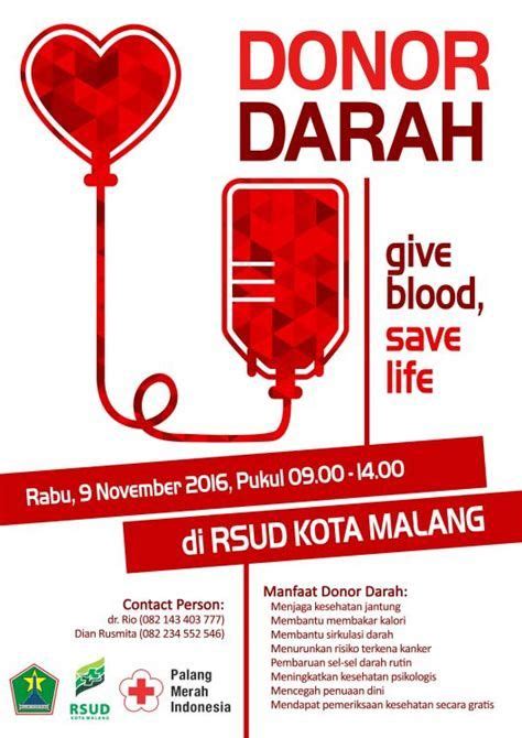 Contoh Pamflet Donor Darah Poster Kegiatan Donor Darah