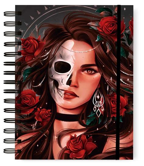 Planner agenda ou caderno A5 a ilustração de Rosa CaveiraEspiral