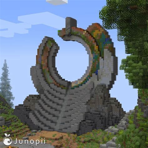 Minecraft Build Of Some Large And Colorful Portal Ruins That Is