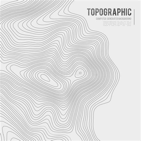 Topografía Vectorial De Los Contornos Grises Gráfico Vectorial De La