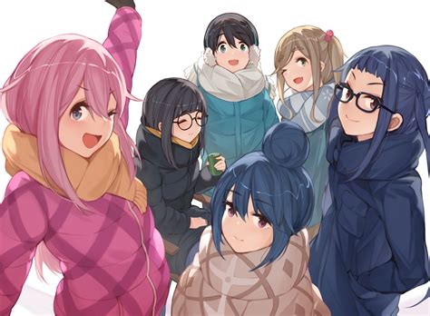 Papel De Parede Yuru Camp Meninas Anime Nadeshiko Kagamihara