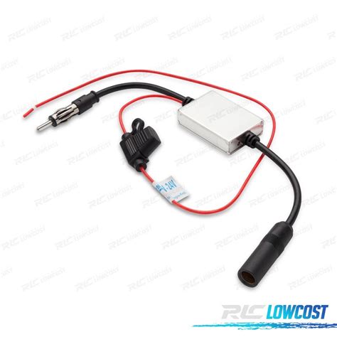 AMPLIFICADOR SEÑAL RADIO FM CONECTOR UNIVERSAL 12V 24V