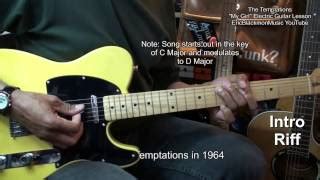 MY GIRL Chords The Temptations Motown Electric Guitar Lesson ...