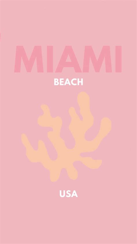 Miami Beach And Usa Wall Collage Poster