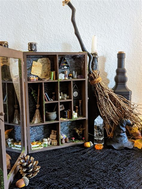 Mage Cabinet Witch Cabinet Filled With Miniatures And Magic Etsy