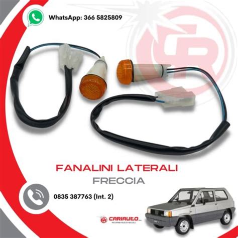 Coppia Fanalini Laterali Lucciole Fiat Panda 1986 2002 Arancio Con