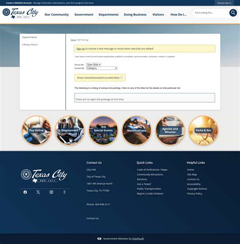 Texas City Texas Rfps Get Alerts For The Latest Updates Visualping
