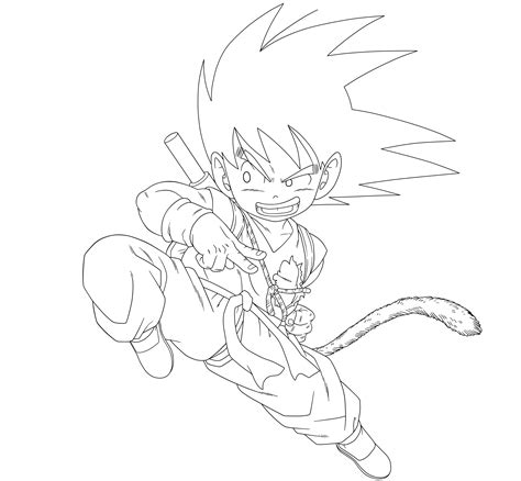 Dragon Ball Kid Goku 19 Lineart By Superjmanplay2 On Deviantart