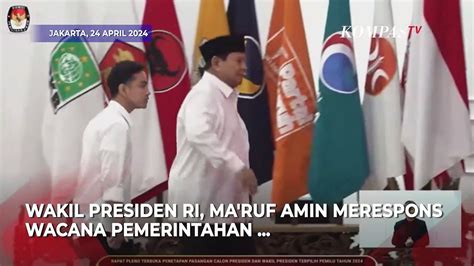 Wapres Maruf Amin Tanggapi Rencana Penambahan Jumlah Kementerian Era