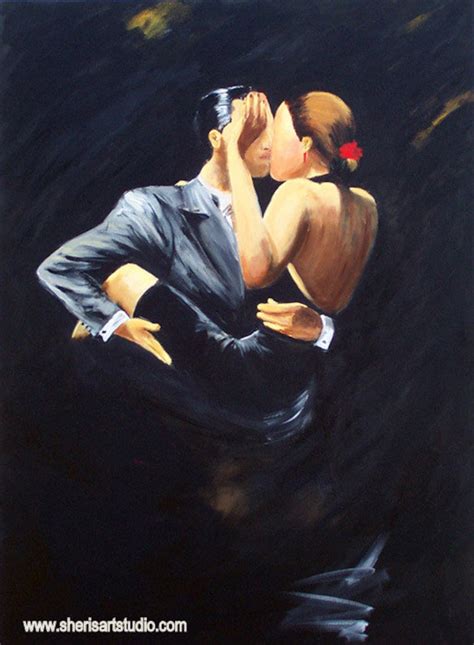 Peinture Argentine De Tango Impression De Toile Des Danseurs Etsy