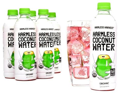 Harmless Harvest Organic Coconut Water 14 Oz Pack Of 6 Coconut Water