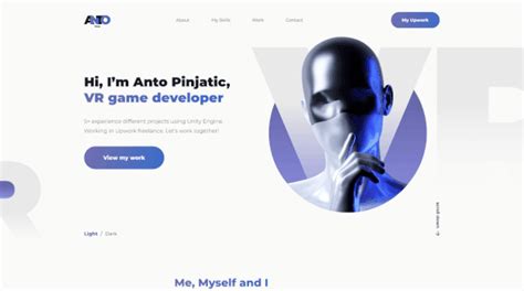 VR developer portfolio on Behance