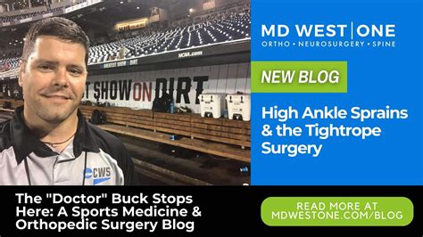 High Ankle Sprains And The Tightrope Surgery Md West One