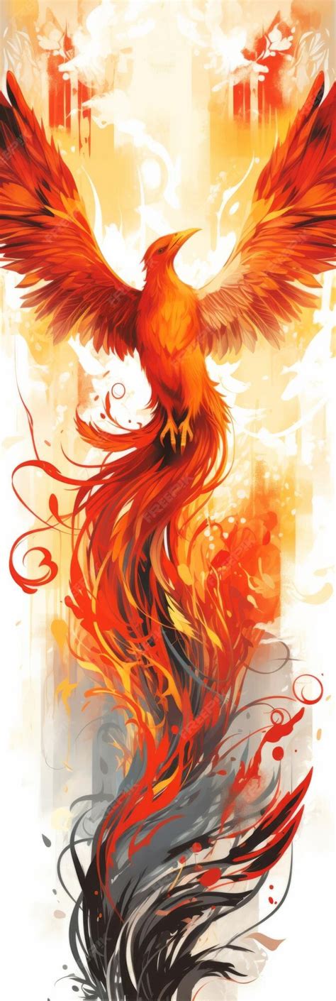 Premium Photo | Phoenix mythical bird artwork album full of fire and ...