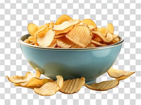 Premium Psd Psd Of A Potato Chips In Bowl