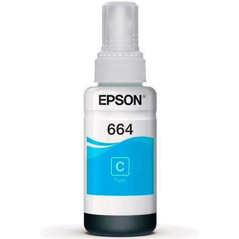 Botella De Tinta Epson T664 T664220 Cyan 70ml L220 L350