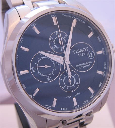 Tissot Couturier Automatic Chronograph, Black Dial With Bracelet