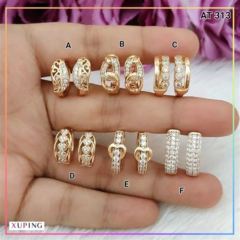 Jual Anting Xuping Anting Dewasa Jepit Cantik Permata Zirkon Perhiasan